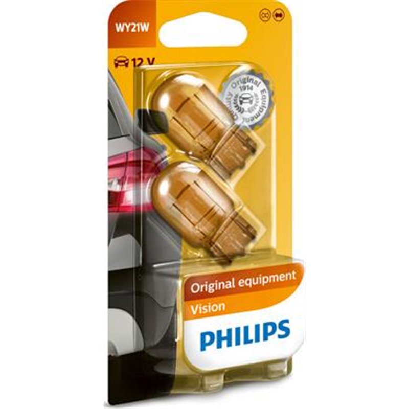 Set 2 Becuri Galbene Philips 12v21w W21w