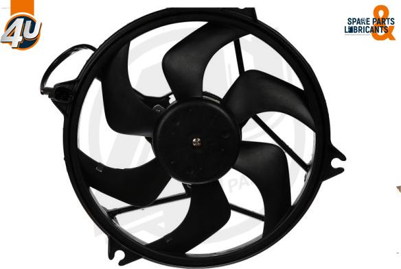 4U Autoparts 15552PU - Ventilator, radiator aaoparts.ro