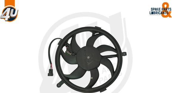 4U Autoparts 15092MI - Ventilator, radiator aaoparts.ro