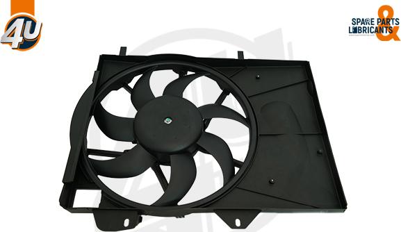 4U Autoparts 15847PU - Ventilator, radiator aaoparts.ro