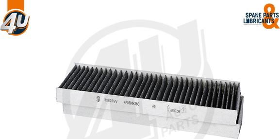 4U Autoparts 33807VV - Filtru, aer habitaclu aaoparts.ro