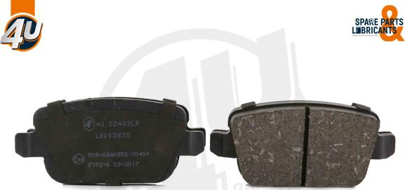 4U Autoparts 22409LR - Set placute frana,frana disc aaoparts.ro