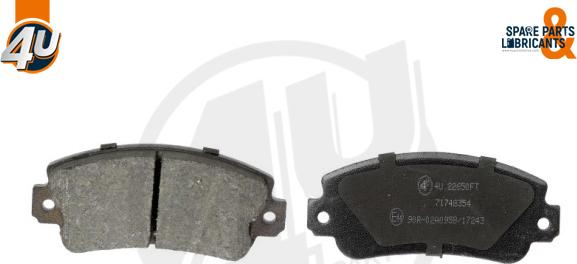 4U Autoparts 22650FT - Set placute frana,frana disc aaoparts.ro