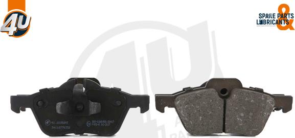 4U Autoparts 22352MI - Set placute frana,frana disc aaoparts.ro