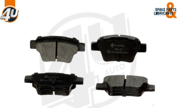 4U Autoparts 22761PU - Set placute frana,frana disc aaoparts.ro