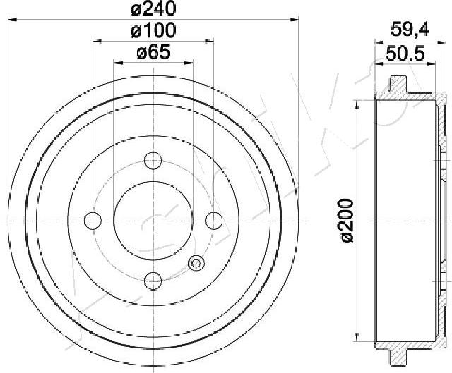 4X4 ESTANFI EST-56-00-0902 - Tambur frana aaoparts.ro