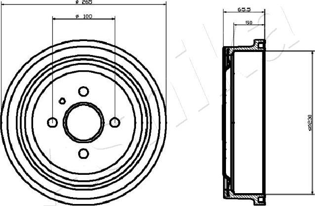 4X4 ESTANFI EST-56-00-0404 - Tambur frana aaoparts.ro