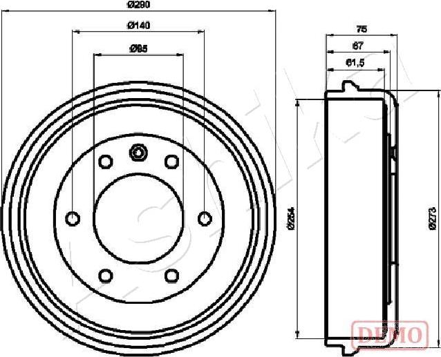4X4 ESTANFI EST-56-00-0410C - Tambur frana aaoparts.ro