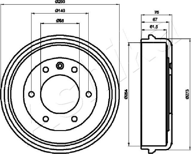 4X4 ESTANFI EST-56-00-0410 - Tambur frana aaoparts.ro