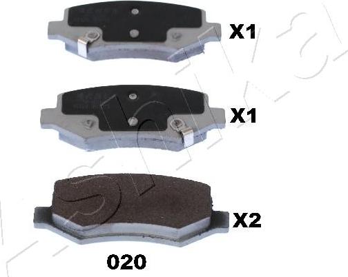 4X4 ESTANFI EST-51-00-020 - Set placute frana,frana disc aaoparts.ro