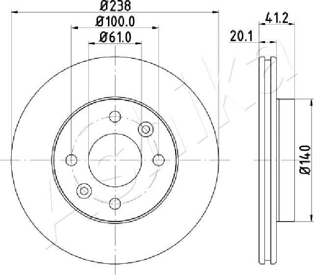 4X4 ESTANFI EST-60-00-0708 - Disc frana aaoparts.ro