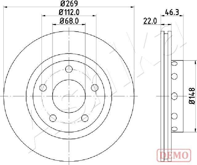 4X4 ESTANFI EST-61-00-0913C - Disc frana aaoparts.ro