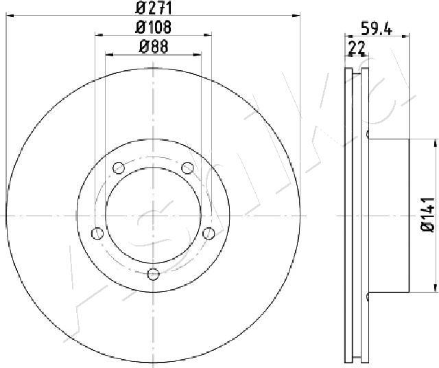 4X4 ESTANFI EST-61-00-0401 - Disc frana aaoparts.ro