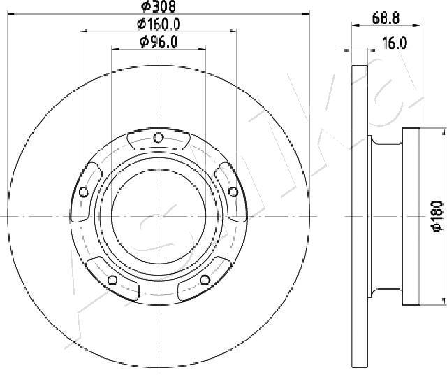 4X4 ESTANFI EST-61-00-0312 - Disc frana aaoparts.ro