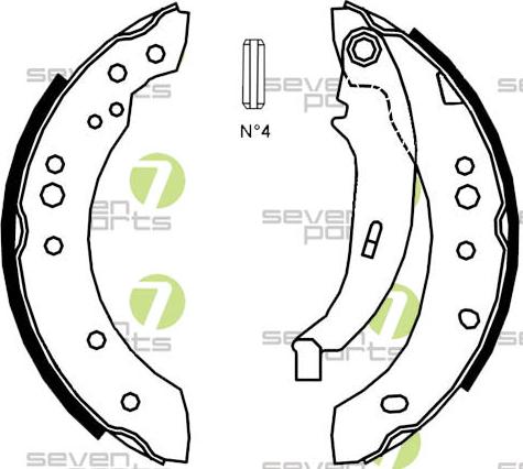 7 SEVEN PARTS SVG10993 - Set saboti frana aaoparts.ro