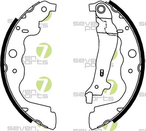 7 SEVEN PARTS SVG10992 - Set saboti frana aaoparts.ro