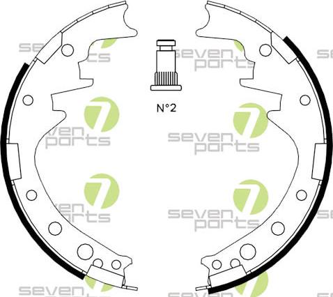 7 SEVEN PARTS SVG10443 - Set saboti frana aaoparts.ro