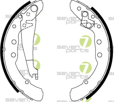 7 SEVEN PARTS SVG10408 - Set saboti frana aaoparts.ro