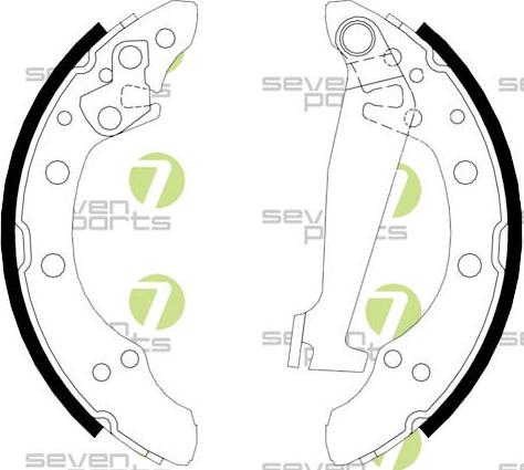 7 SEVEN PARTS SVG10407 - Set saboti frana aaoparts.ro
