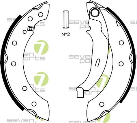 7 SEVEN PARTS SVG10541 - Set saboti frana aaoparts.ro