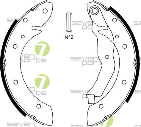 7 SEVEN PARTS SVG10566 - Set saboti frana aaoparts.ro
