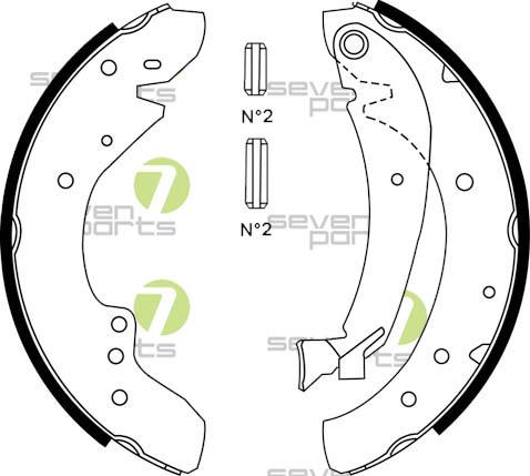 7 SEVEN PARTS SVG10538 - Set saboti frana aaoparts.ro