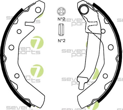 7 SEVEN PARTS SVG10572 - Set saboti frana aaoparts.ro