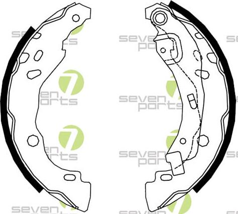 7 SEVEN PARTS SVG10685 - Set saboti frana aaoparts.ro