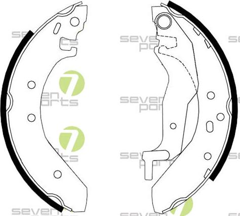 7 SEVEN PARTS SVG10687 - Set saboti frana aaoparts.ro