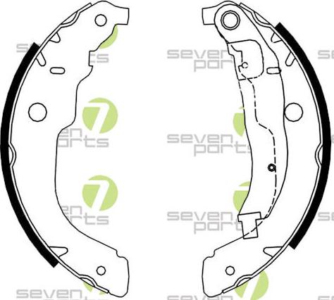 7 SEVEN PARTS SVG10818 - Set saboti frana aaoparts.ro
