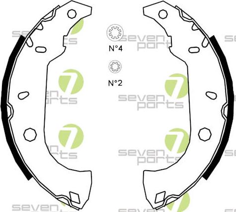7 SEVEN PARTS SVG10345 - Set saboti frana aaoparts.ro