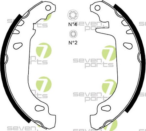 7 SEVEN PARTS SVG10355 - Set saboti frana aaoparts.ro