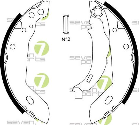 7 SEVEN PARTS SVG10315 - Set saboti frana aaoparts.ro