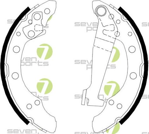 7 SEVEN PARTS SVG10254 - Set saboti frana aaoparts.ro
