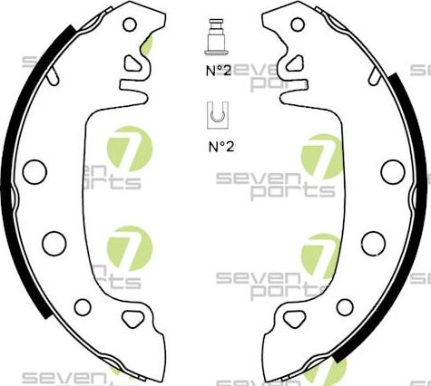 7 SEVEN PARTS SVG10262 - Set saboti frana aaoparts.ro