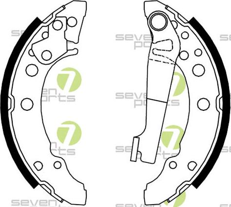 7 SEVEN PARTS SVG10233 - Set saboti frana aaoparts.ro