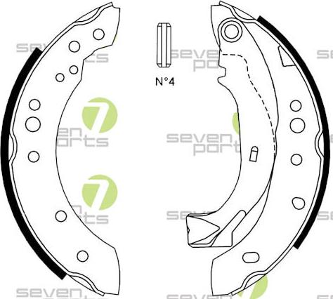 7 SEVEN PARTS SVG10795 - Set saboti frana aaoparts.ro