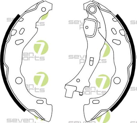 7 SEVEN PARTS SVG10798 - Set saboti frana aaoparts.ro