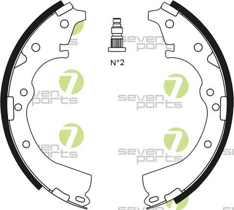 7 SEVEN PARTS SVG10715 - Set saboti frana aaoparts.ro