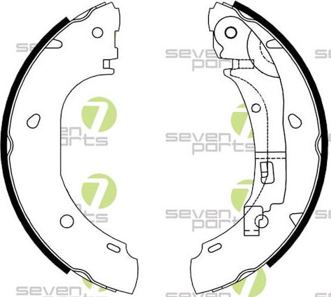 7 SEVEN PARTS SVG10716 - Set saboti frana aaoparts.ro