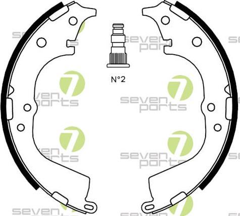 7 SEVEN PARTS SVG21034 - Set saboti frana aaoparts.ro