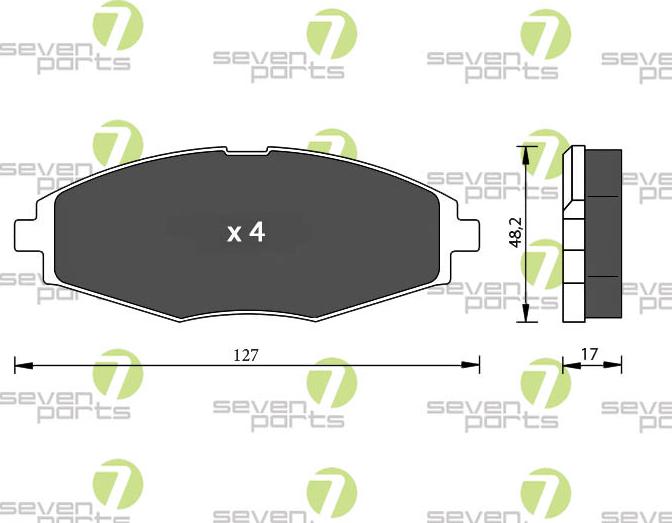 7 SEVEN PARTS SVP19610 - Set placute frana,frana disc aaoparts.ro
