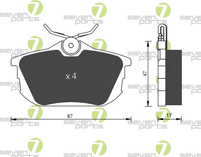 7 SEVEN PARTS SVP19140 - Set placute frana,frana disc aaoparts.ro