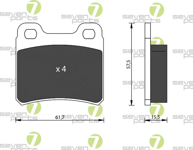 7 SEVEN PARTS SVP14550 - Set placute frana,frana disc aaoparts.ro