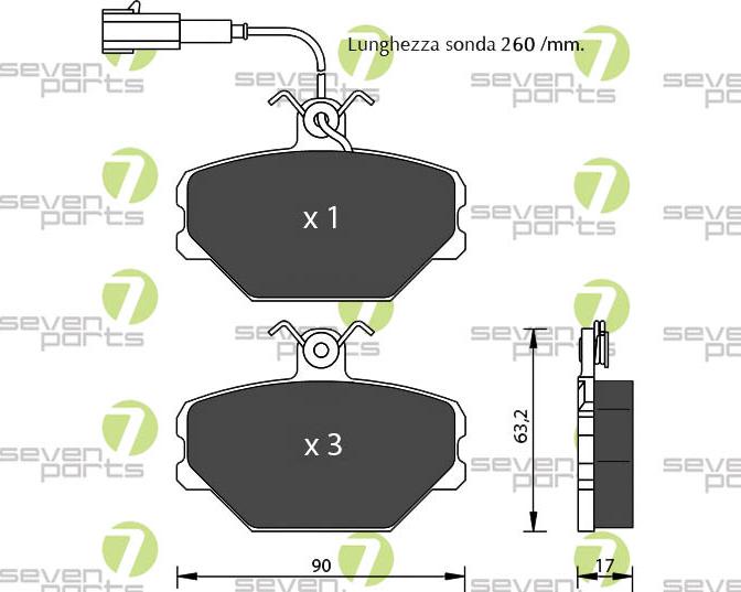 7 SEVEN PARTS SVP14110 - Set placute frana,frana disc aaoparts.ro