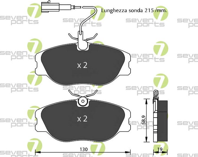 7 SEVEN PARTS SVP14872 - Set placute frana,frana disc aaoparts.ro
