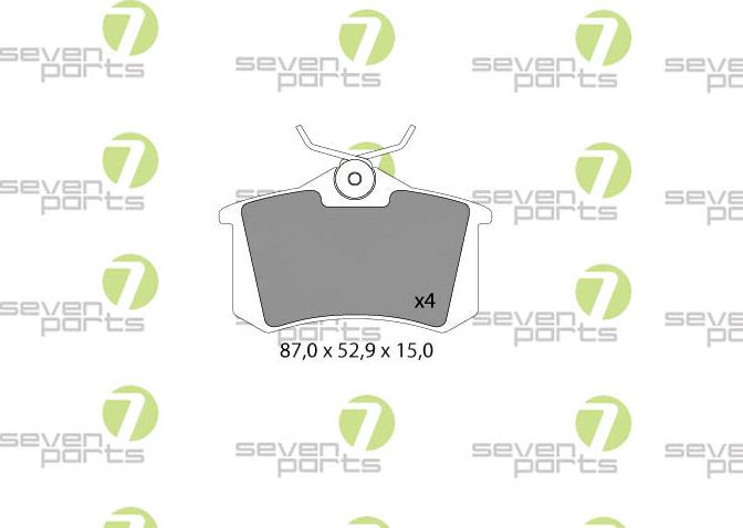 7 SEVEN PARTS SVP14350 - Set placute frana,frana disc aaoparts.ro