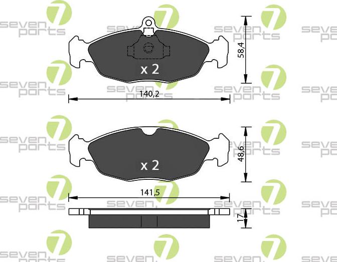 7 SEVEN PARTS SVP14740 - Set placute frana,frana disc aaoparts.ro