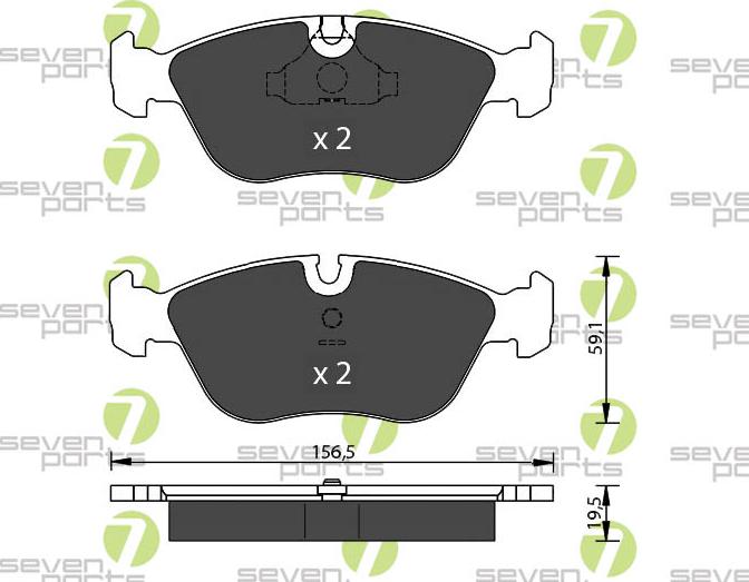 7 SEVEN PARTS SVP15990 - Set placute frana,frana disc aaoparts.ro