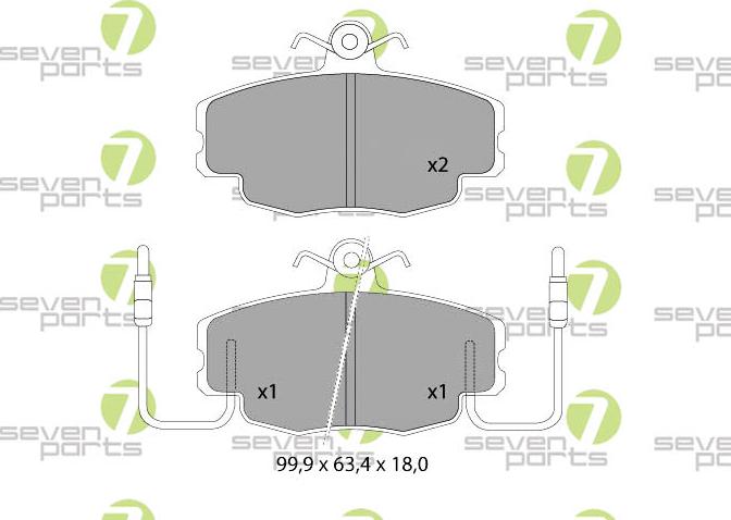7 SEVEN PARTS SVP15621 - Set placute frana,frana disc aaoparts.ro
